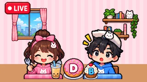 Bé chọn đúng chiếc bánh mang chữ cái trong trò chơi Food Stream